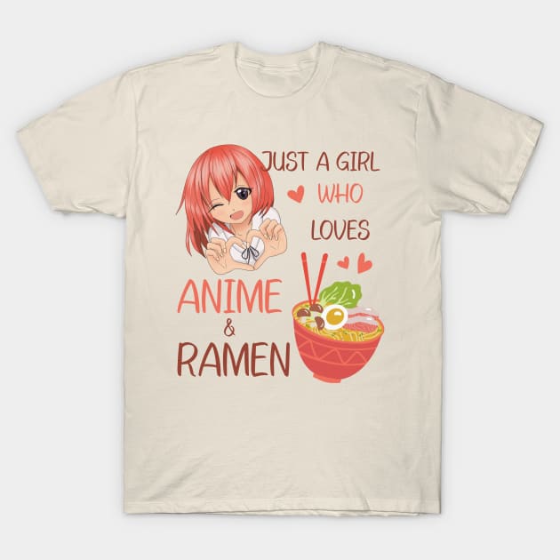 Just a girl who loves Anime; Japan Anime Girl; Teen Girl Anime Merch T-Shirt by gogo-jr